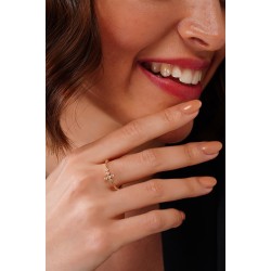 0,15 Karat Pırlanta Yüzük Rose 18 Ayar