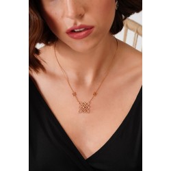 0,79 Karat Pırlanta Kolye Rose 18 Ayar
